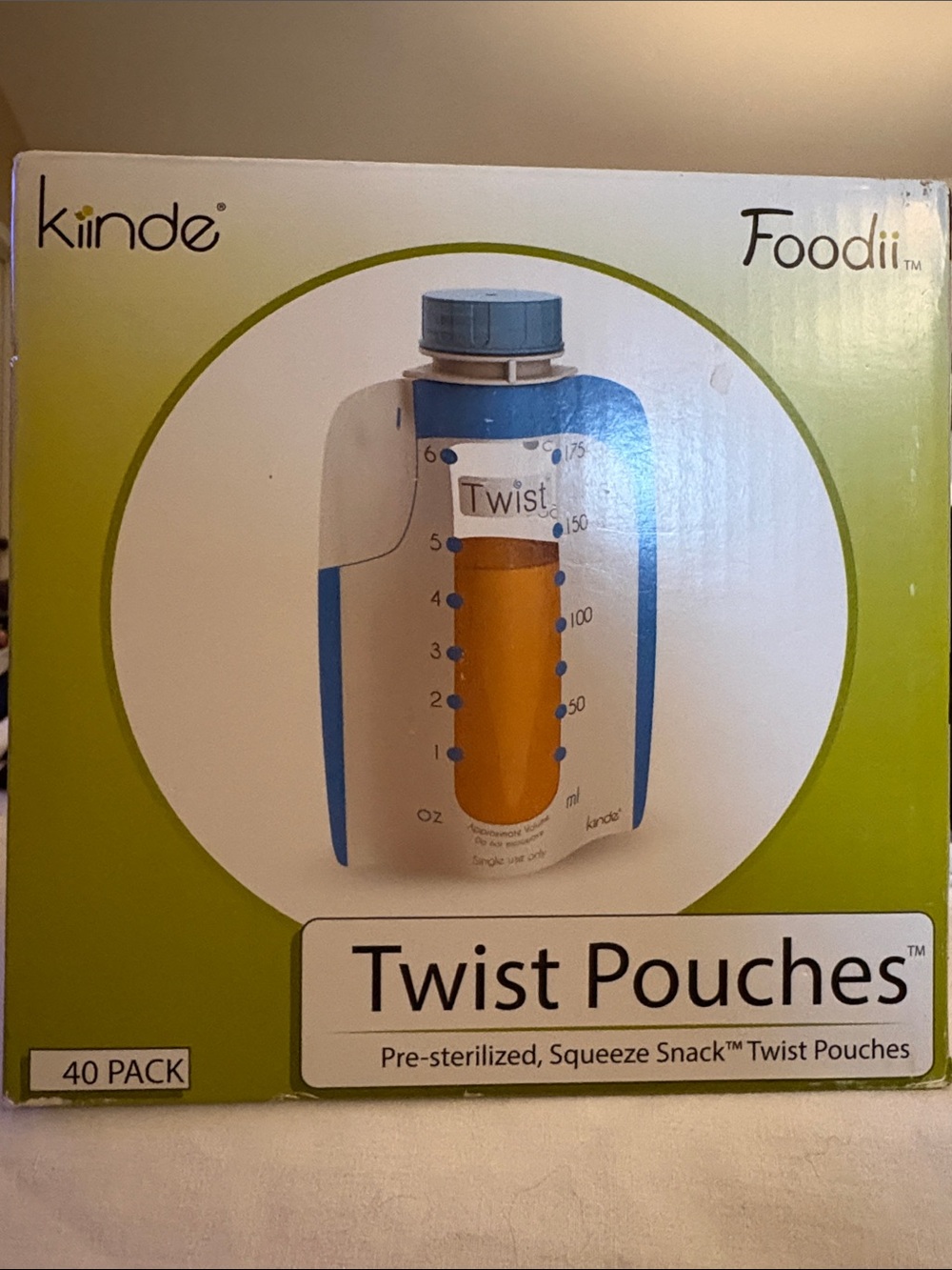 Foodii Twist Pouches - Blue and Orange